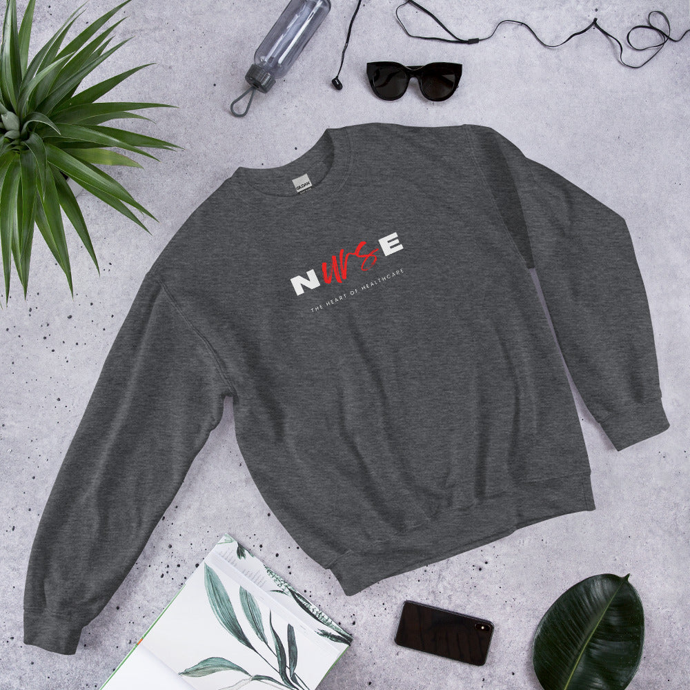 Heart of Healthcare Nurse Sweatshirt