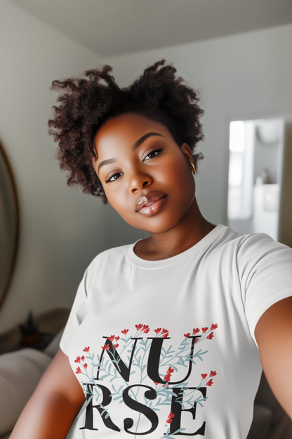Nurse Floral classic tee