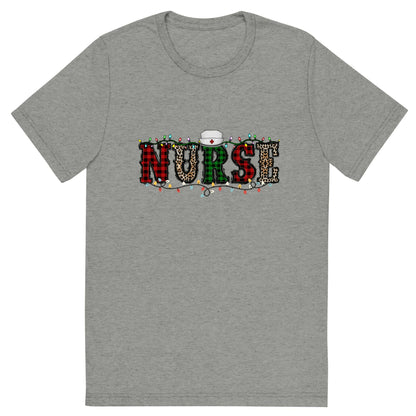 Nurse Christmas Lights Short sleeve t-shirt 